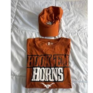 Texas Longhorns Hook ’Em Horns Shirt & Hat Bundle  Russell Athletic Tee